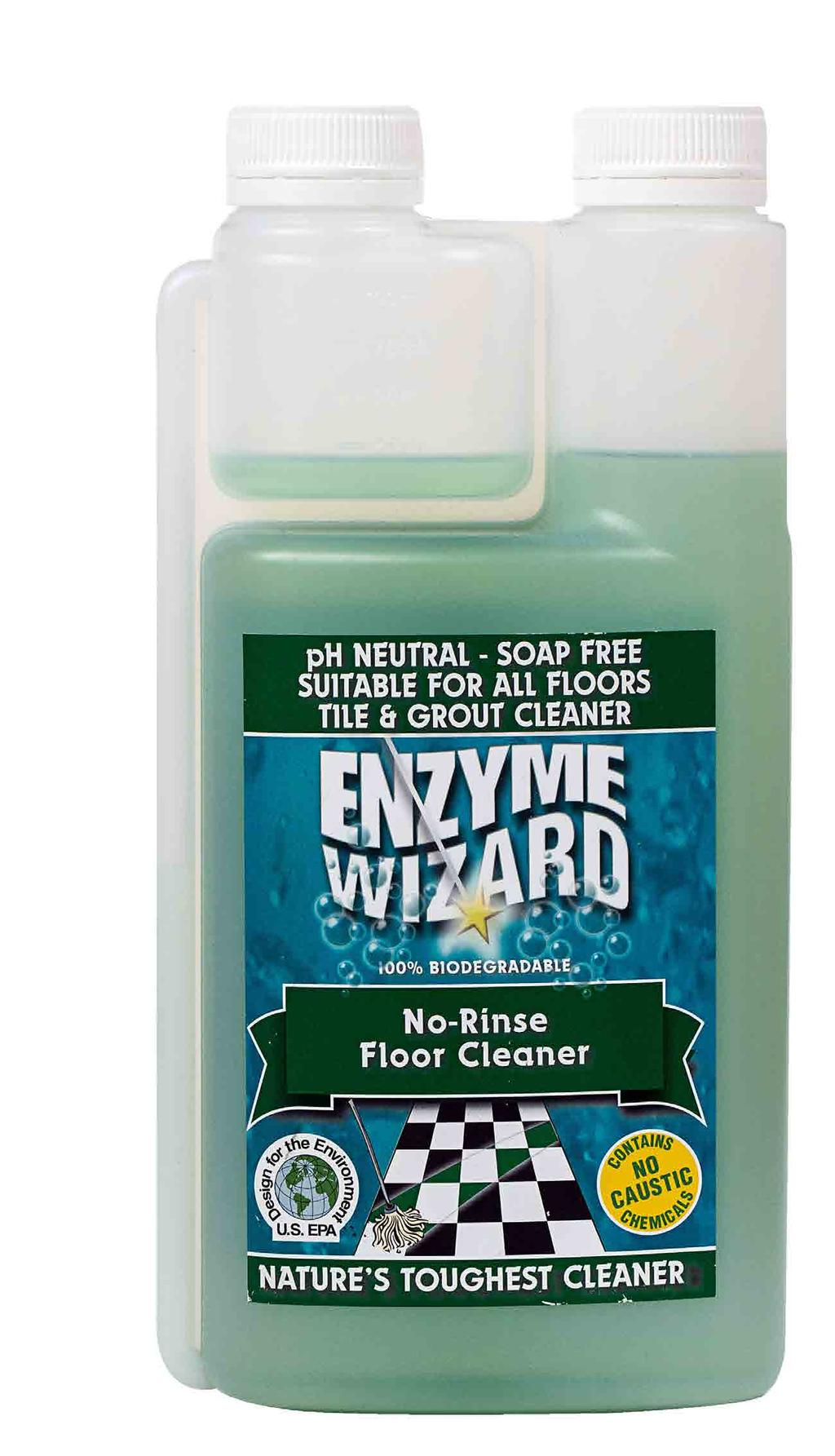 Rather than merely pushing the soil around with soap, the multi-enzyme formula destroys the grease, grime and Urine.