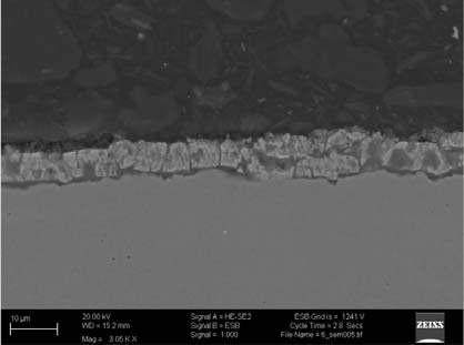 Microphotograph of sample 17N the base with the layer Figure 11.