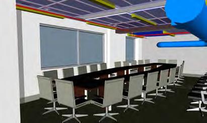 design mock-up of conference room BIM significantly