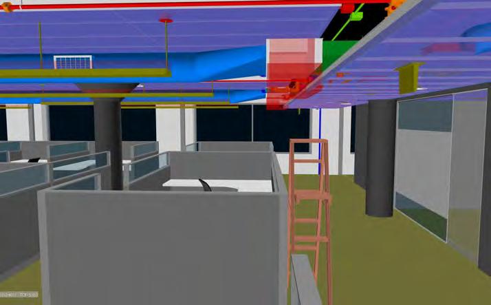 Collaboration with Facilities Team 3D Model of the Basement The team reviewed the BIM and MEPFP models with the architect