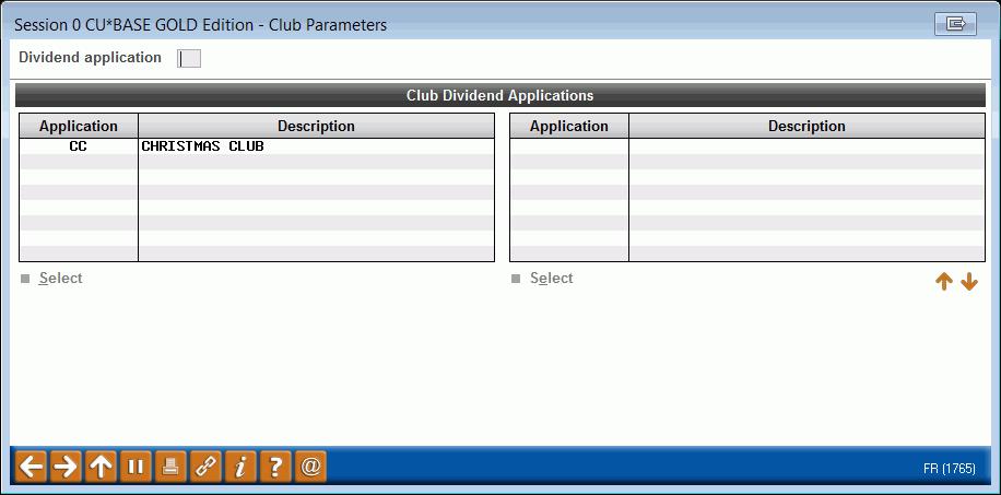 CONFIGURING CLUB PARAMETERS Once the Dividend Application and club Transfer Indicators have been configured, you are ready to configure the club parameters.
