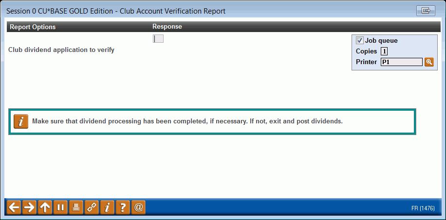 Verify Club Accounts (Tool #939) This feature is used to verify exactly what will happen when Club Processing is completed on your club accounts.