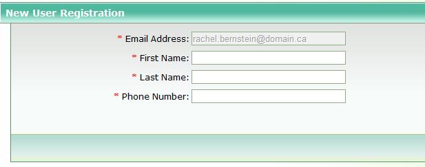CLIENT REQUEST SYSTEM WEB ACCESS Continued Complete the New User Registration form, providing the user s name, phone number and required location information