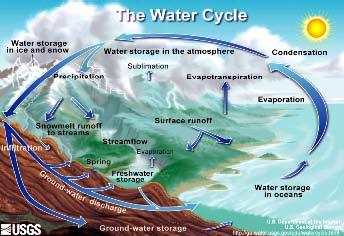 The rest of this lesson describes three biogeochemical cycles: the water cycle, carbon cycle, and nitrogen cycle. Water Cycle Water on Earth is billions of years old.