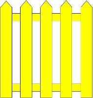 six (6) foot tall, solid or open style fence.