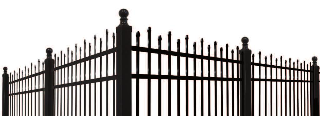 R Experience the ultimate in elegant durability with Spartan Fence Systems ornamental aluminum fencing.