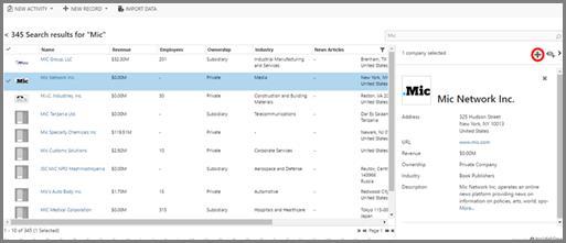 Add a Company from the Company Preview Pane The Company Preview pane allows you to add a company to your Dynamics 365 or CRM Online environment. Here s how: 1. Go to the Company Preview pane. 2.