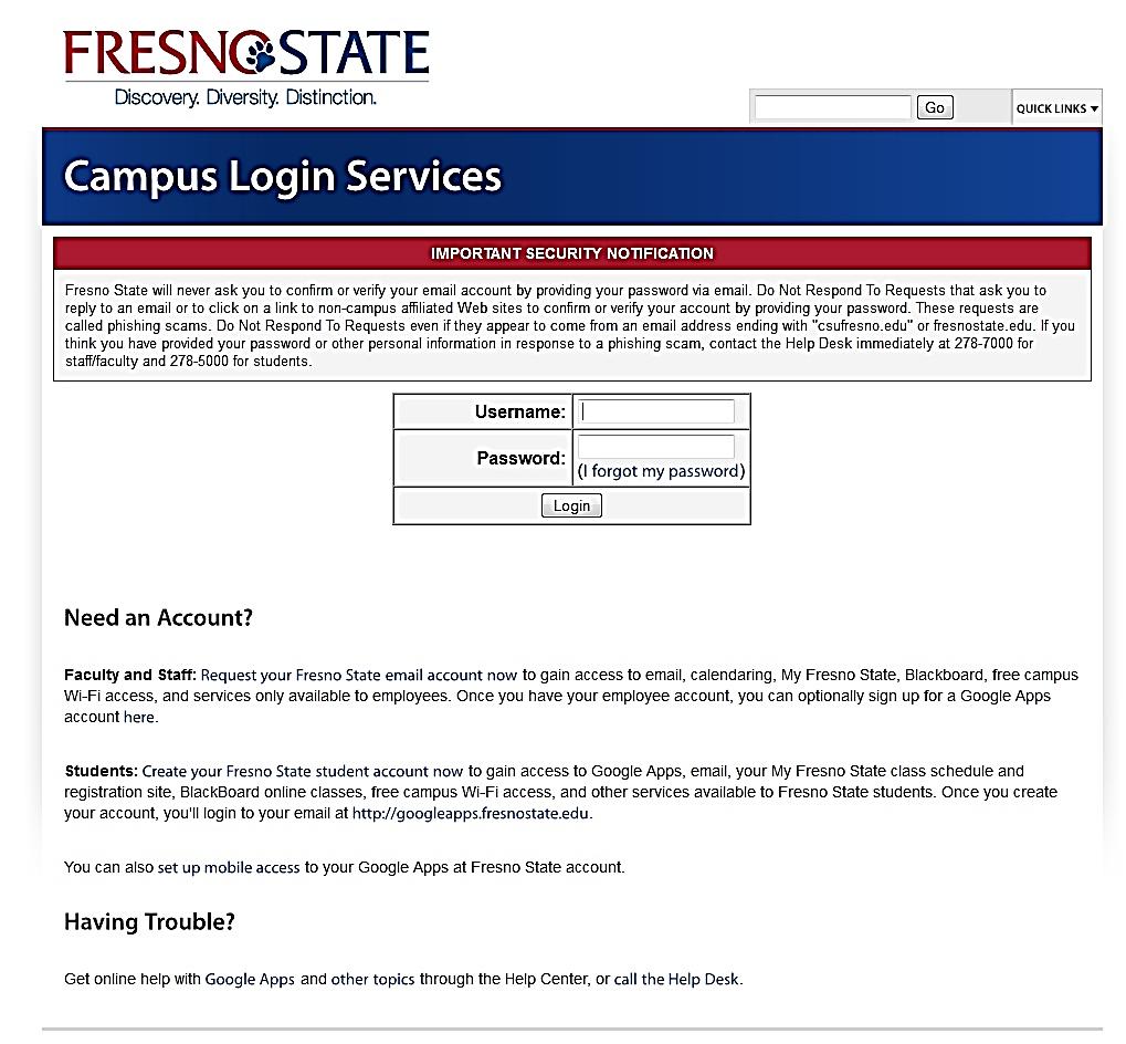 Click the MyFresnoState Sign In button. The Oracle PeopleSoft Enterprise Sign In page displays. 1.