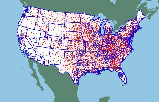 O-D Disaggregation More than 4600 O-D centroids created based on several factors: County Business Patterns Truck based distribution centers Warehouse clusters Rail/Truck intermodal facilities