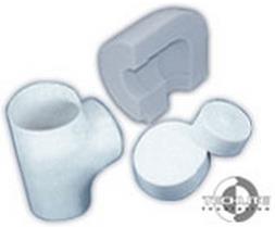 Fabricated from high temperature melamine foam, the fittings have a service temperature of -150 F to +400 F.