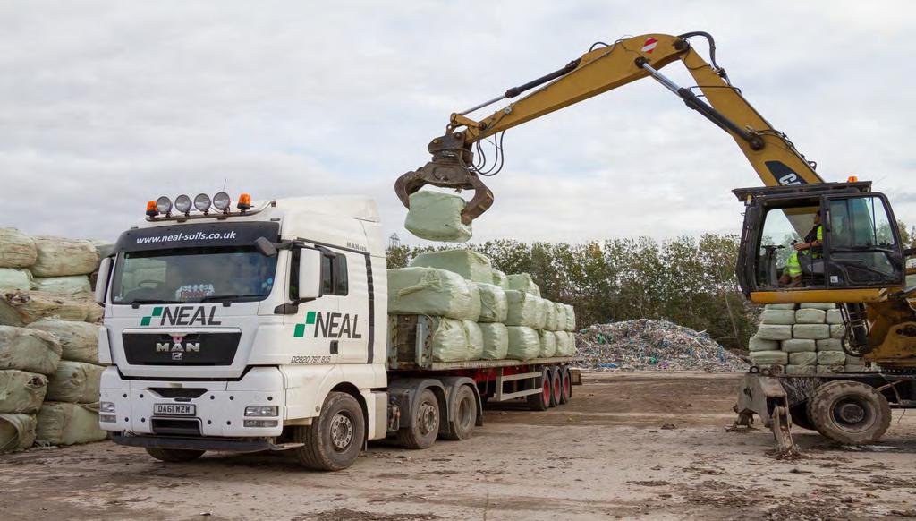 Transport & Distribution RDF in baled and wrapped form is transported