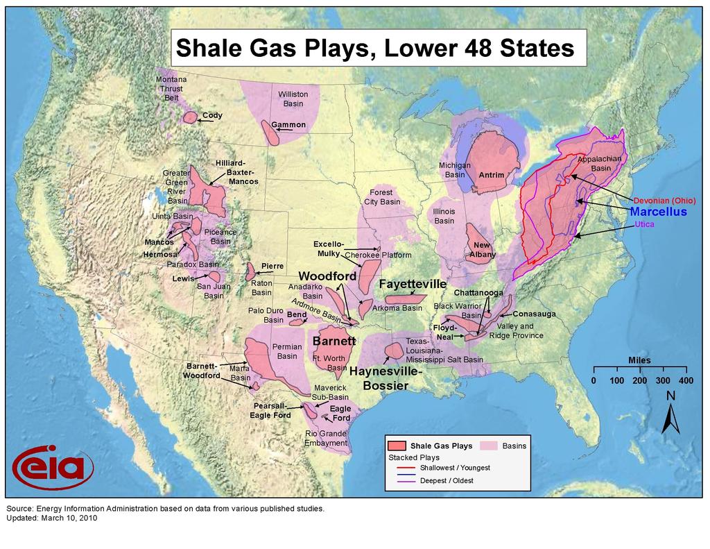 Shale Gas Revolution Across the U.S. Source: Energy