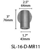 SL-16-DMR11 / MR8 WALL MOUNT CYLINDER 12v Max Watt: 20w Mount: MR11 DOWN LIGHT WITH THREADED CAP AND GLASS LENS 2w Arrow MR11 50k 20w 10k 20w MR11 5k TO ORDER INTO PART NUMBER -LED -NL -ULT Number