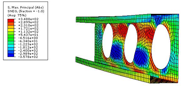 Load (kn) Te failure load from te non-linear finite element analysis was 67.1 kn, wic is 80% of te test failure load as sown in Figure 10.8. Te maximum deflection at failure was 8.6 mm.
