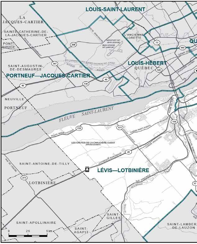 City of Lévis (Map 8) SOURCE: THE ELECTORAL GEOGRAPHY DIVISION,