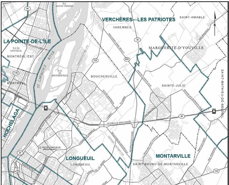 City of Longueuil and Vicinity (Map 9) SOURCE: THE ELECTORAL GEOGRAPHY