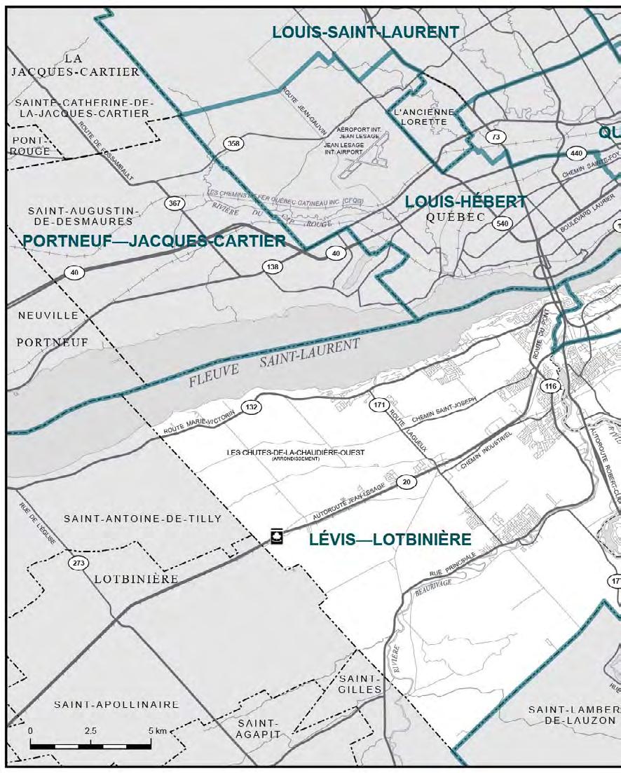 City of Lévis (Map 8) SOURCE: THE ELECTORAL GEOGRAPHY DIVISION,