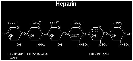 HEPARIN-PROTEIN PROTEIN Heparin sulfated glycosaminoglycan, natural anticoagulant