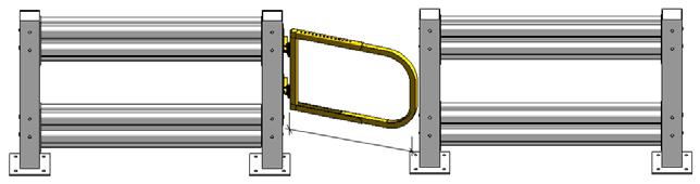 Spring loaded hinges mean the gate closes automatically, reducing the risk of unknowingly walking or