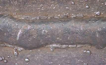 weld. Linear porosity Piping porosity, or worm holes or blow holes, appear as a