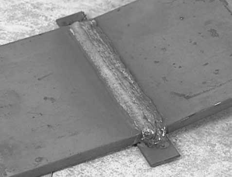 Hot cracks also occur because of improper methods of arc breaking. Weld too small Crater cracks can be minimized through the use of a run-off tab at the completion of the joint.