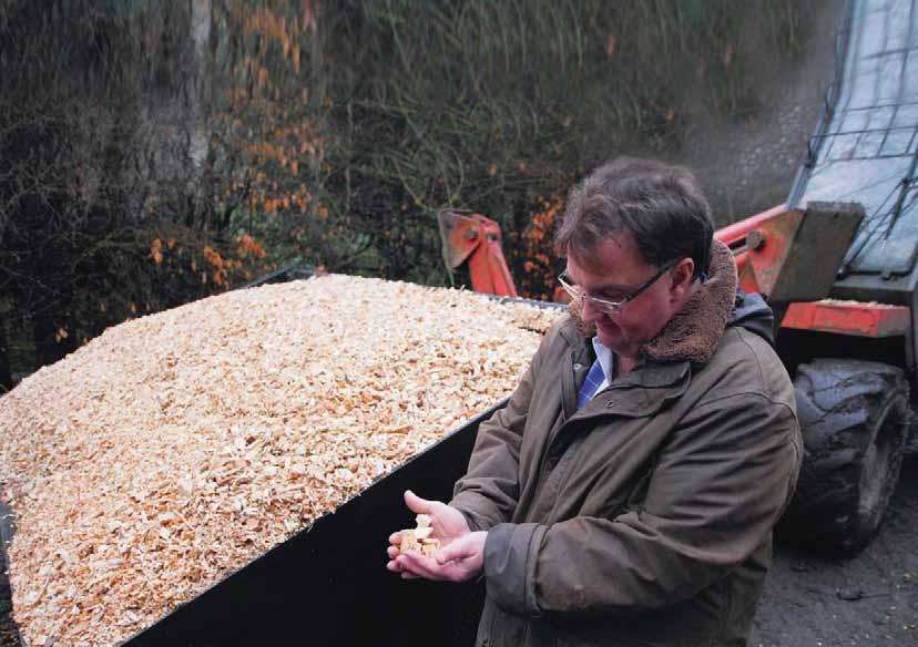 Harvested round wood should be seasoned for 12 to 18 months to achieve a suitable moisture content (around