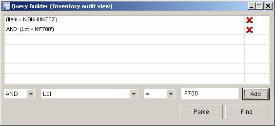 To query data about other transactions the Advance search function can be used User can build simple queries against database Add