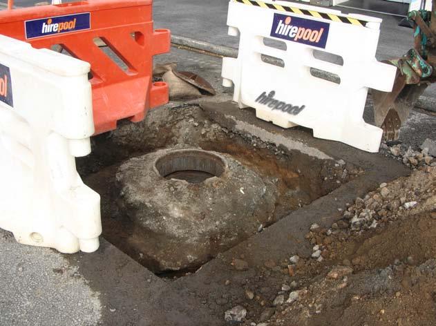 3.2 TOP REMOVAL The top of the manhole or pump station must be removed to allow the fiberglass liner to be installed.