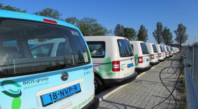public transport Taxi s drive on biogas