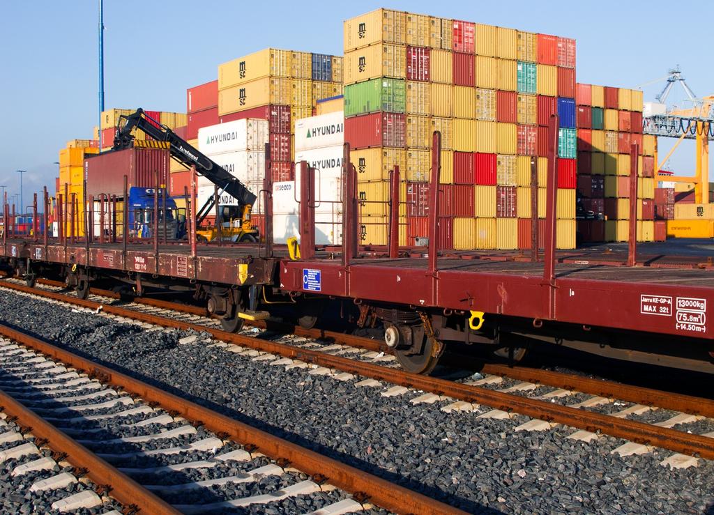 Container shipment on the 1520 mm gauge track