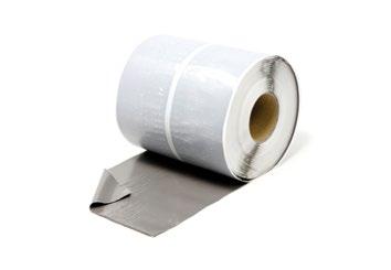 60mm x 25m (2-3/8 x 82 ) 100mm x 25m (3-7/8 x 82 ) Split release backing for quick installation High performance airtight tape Water repelling carrier Acrylic adhesive with excellent ageing