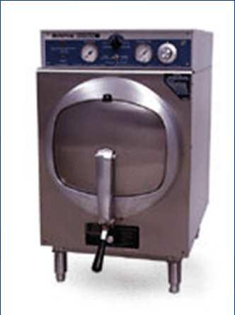 under pressure or gas to sterilize equipment and