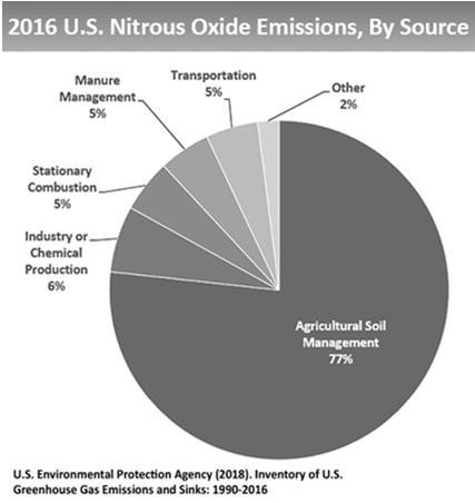 Man-Made Sources for N2O Human activities such as agriculture, fuel combustion, wastewater management, and industrial processes are increasing the amount of N2O in the atmosphere.