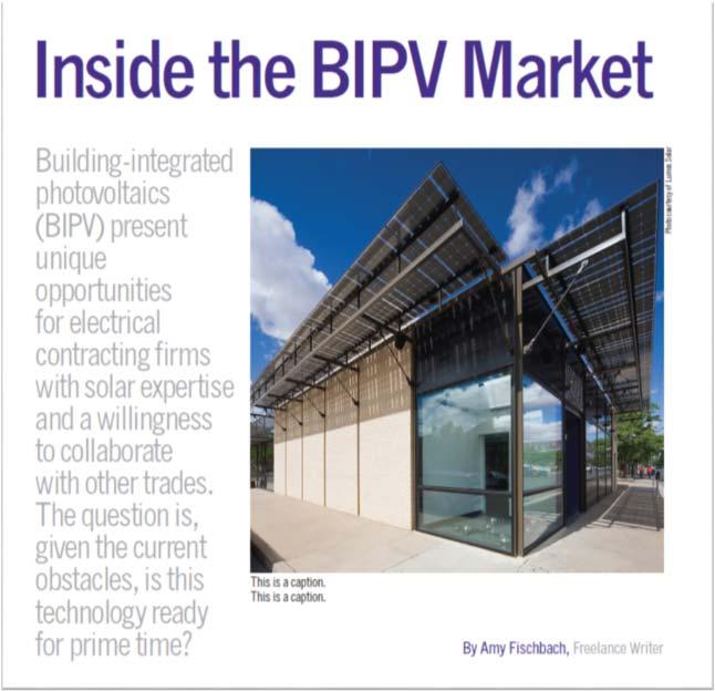 Report: Inside the BIPV Market 28 For more information on the BIPV market, refer to the Inside the BIPV Market white paper. Visit: http://www.