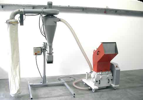 ...superior granulators D25.50 with vacuum extraction system.