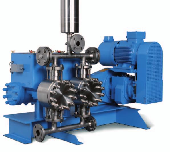 When utilized as a filter press feed pump with a pressure sensor control, this piston diaphragm pump model is very energy efficient, has a long service life and a high operational capacity.