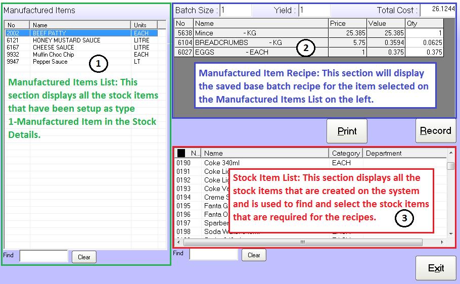 individual Stock Details when the item was created on the system. 2.