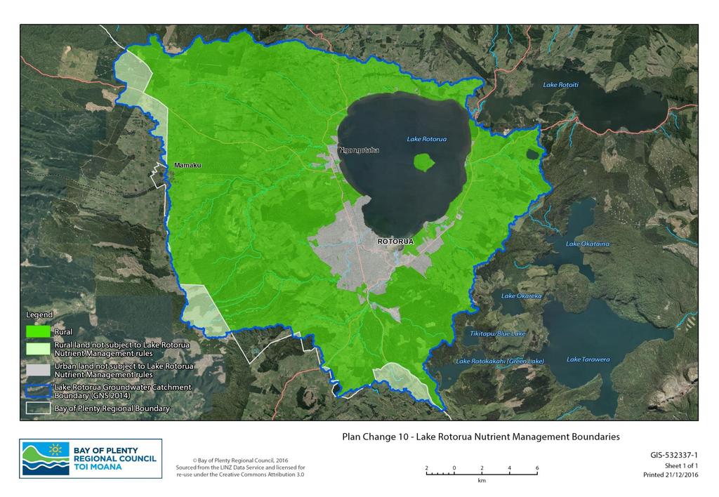 Map LR 1: Lake Rotorua Nutrient Management Groundwater Catchment Boundary and