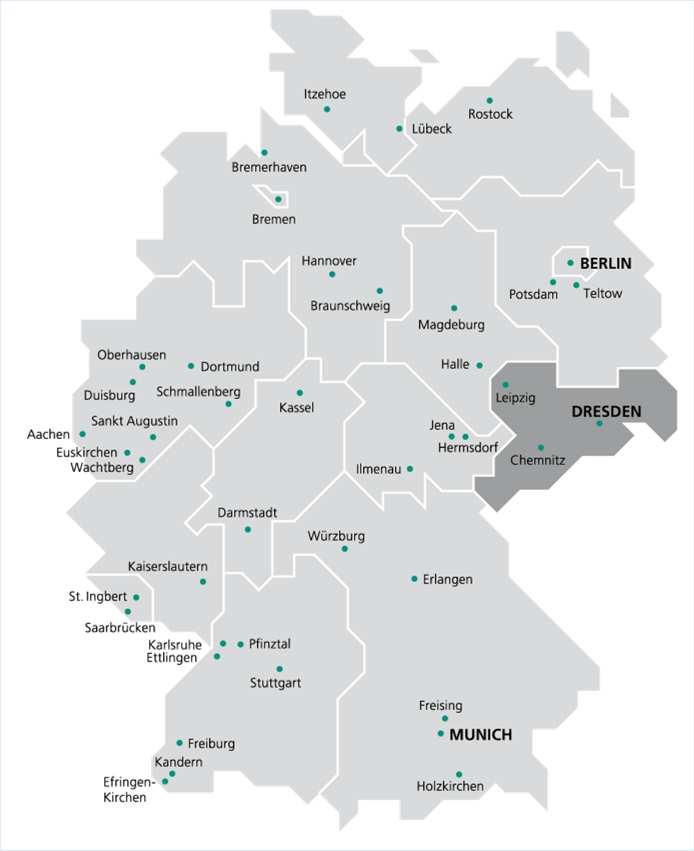 all over Germany the headquarters is located in Munich each institute has its own core