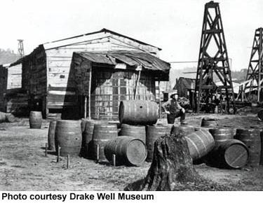 Anybody Seen a Barrel of Oil? The oil barrel as an actual container for petroleum was largely used in 1860's.