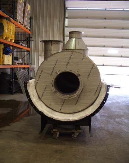 Shell in shell design prevents hydrofluoric acid gas from coming in contact with the insulation. The inner shell is a high temperature Inconel 600 alloy which is fully insulated on the exterior.