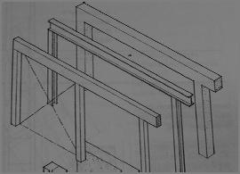 1.0 Comparative wall systems Wood post and beam framing * frame requires diagonal bracing.