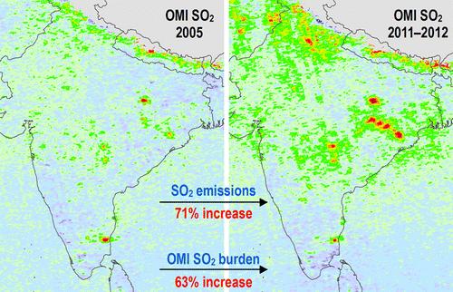 New SO 2 pollution frontier: India OMI satellite instrument