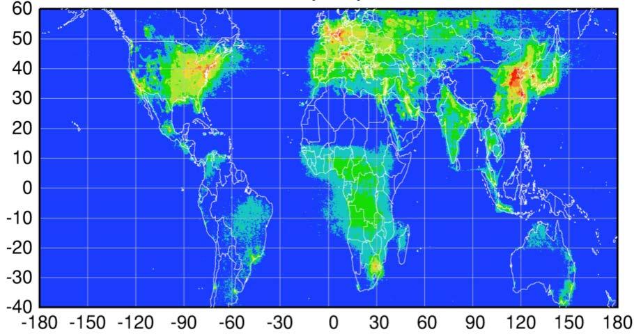 Geostationary satellite constellation for air quality (2019-2020 launch) TEMPO (hourly)