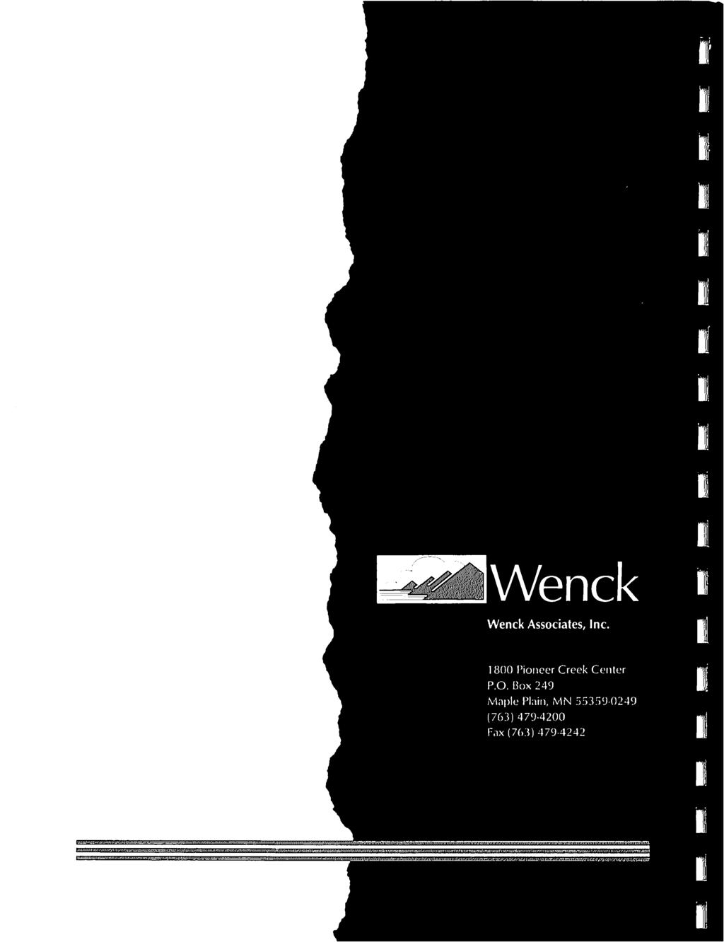 Wenck Associates, Inc. 1800 I'ionee Ceek Cente P.O.