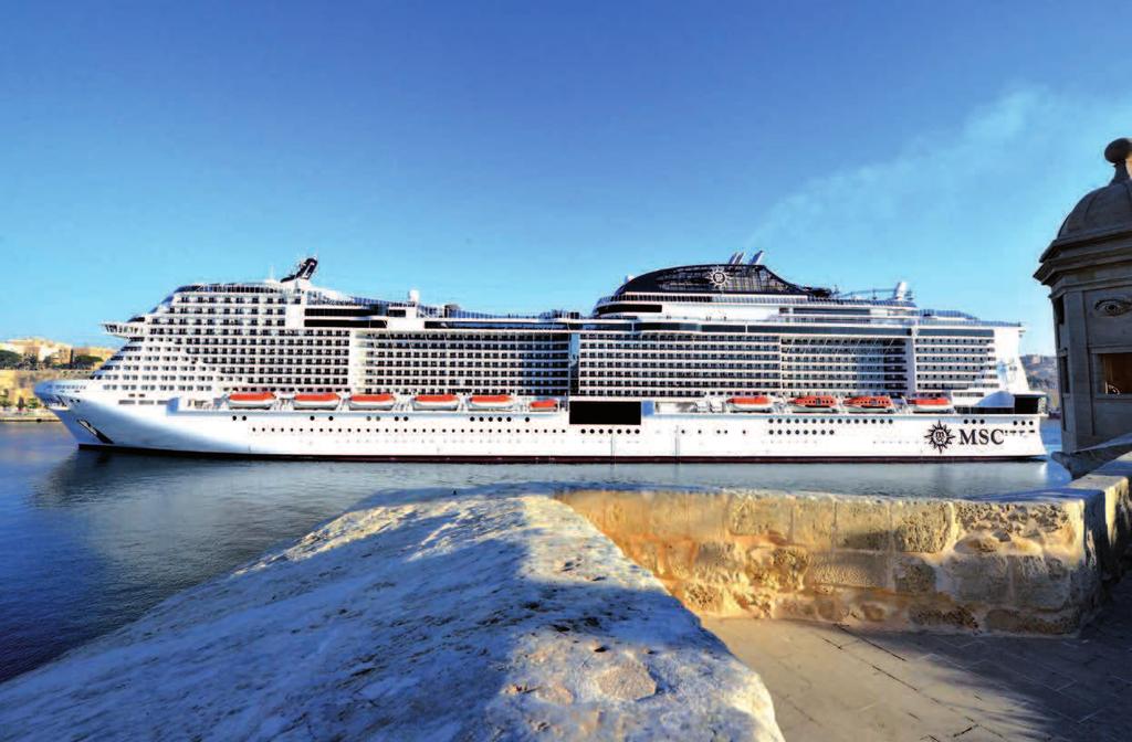 SHIPBUILDING & EQUIPMENT CRUISE & YACHTS The MSC Meraviglia called at Valletta Cruise Port, Malta, on its maiden voyage Chinese builders are entering the market OVERVIEW While European cruise ship