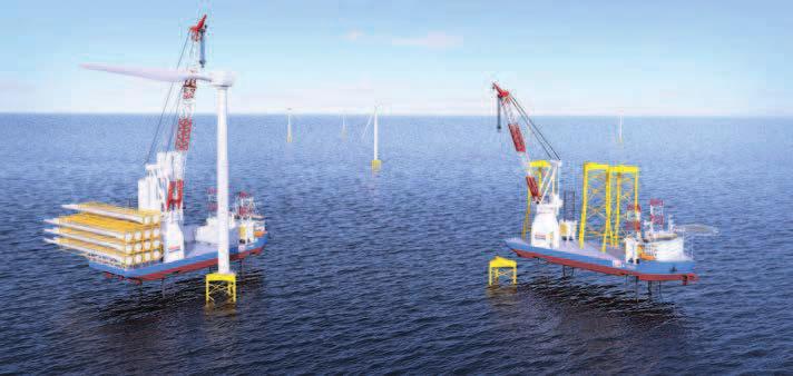 OFFSHORE & MARINE TECHNOLOGY OFFSHORE WIND NG-20000X design with telescopic leg crane introduced GUSTOMSC Dutch design and engineering company GustoMSC has developed the self-propelled jack-up design