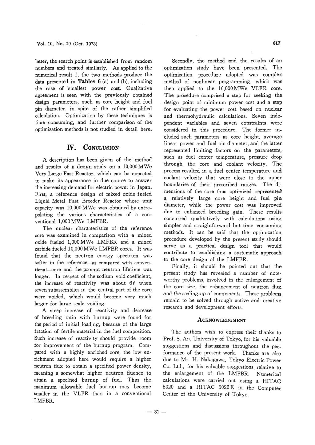 Vol. 10, No. 10 (Oct. 1973) latter, the search point is established from random numbers and treated similarly.