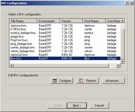 To configure Worktop 2.4 2-7 To create a Worktop document, the Wizard guides you through the following steps: 1 Click Next on the Welcome dialog box. The BW Configuration dialog box appears.