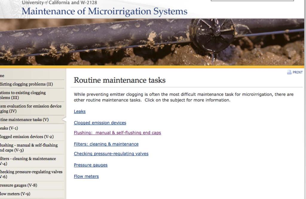 Maintenance of Microirriga on Systems h p://micromaintain.ucanr.